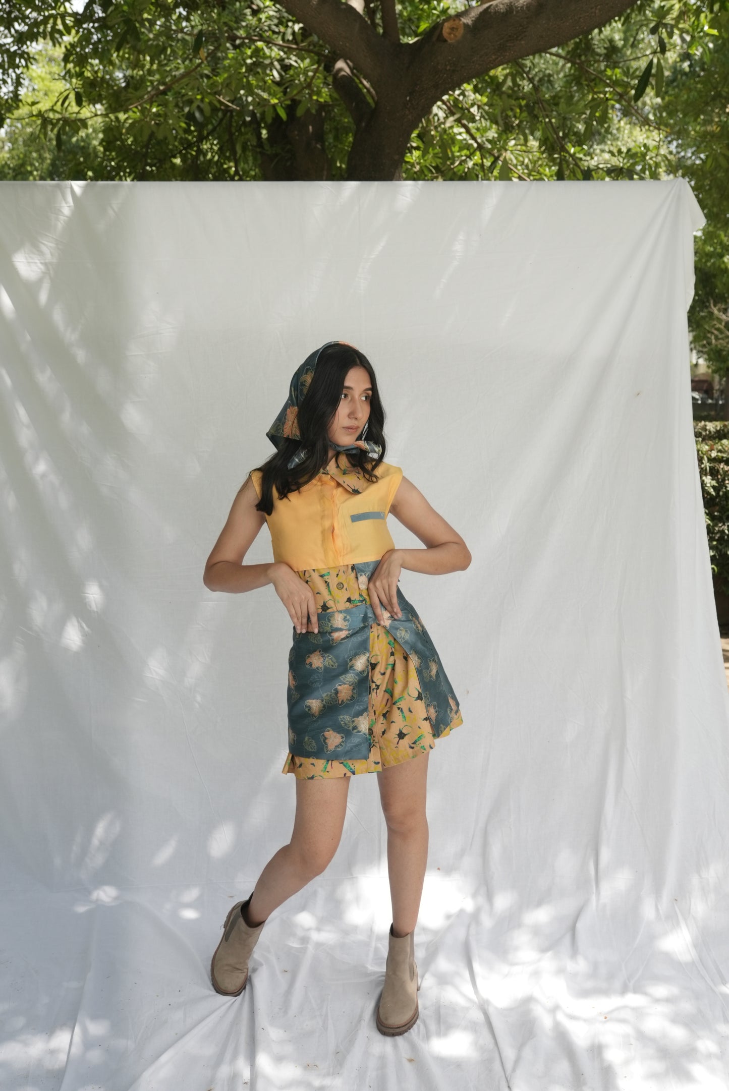 Sleeveless Shirt Dress